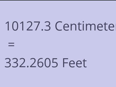 10127.3 CM TO FEET