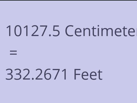 10127.5 CM TO FEET