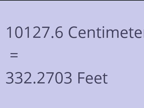 10127.6 CM TO FEET