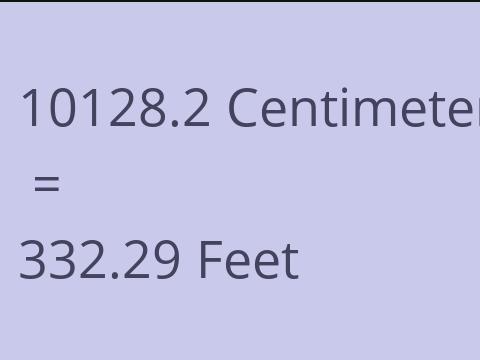 10128.2 CM TO FEET