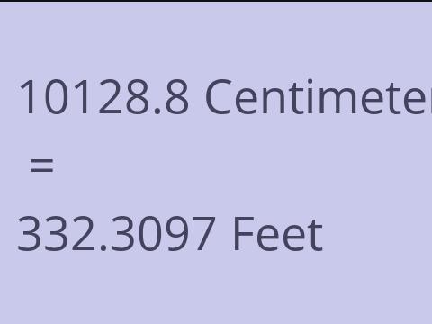 10128.8 CM TO FEET