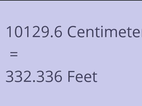 10129.6 CM TO FEET