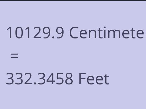 10129.9 CM TO FEET