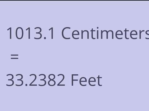 1013.1 CM TO FEET