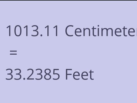 1013.11 CM TO FEET