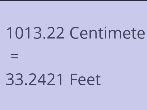 1013.22 CM TO FEET