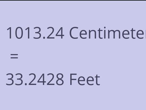 1013.24 CM TO FEET