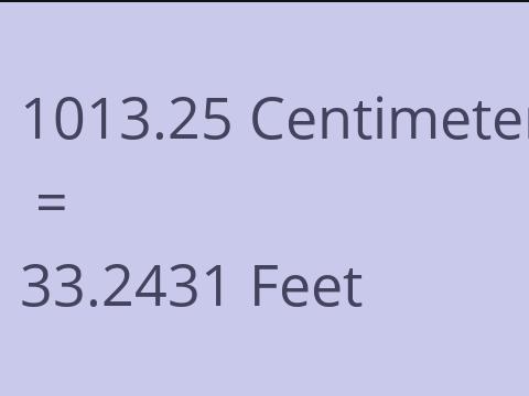 1013.25 CM TO FEET