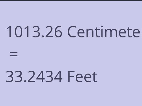 1013.26 CM TO FEET