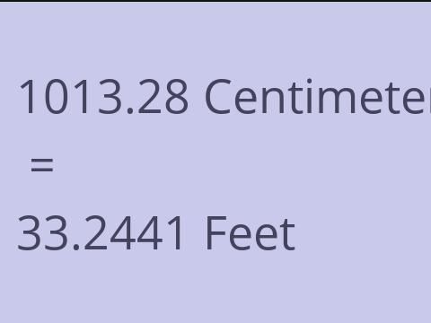 1013.28 CM TO FEET