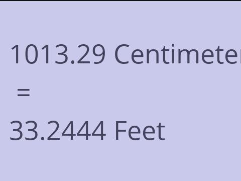 1013.29 CM TO FEET