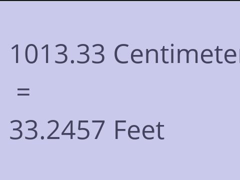 1013.33 CM TO FEET