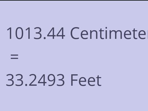 1013.44 CM TO FEET