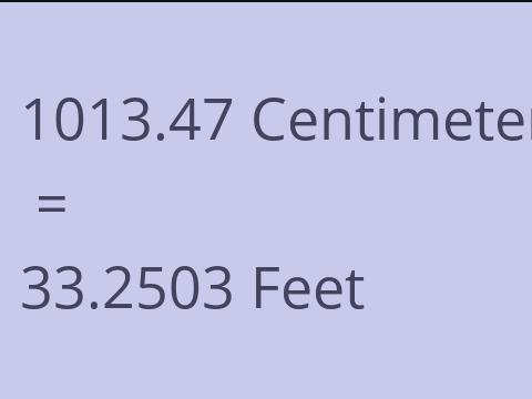 1013.47 CM TO FEET