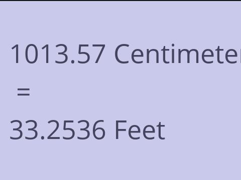 1013.57 CM TO FEET