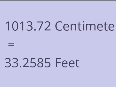 1013.72 CM TO FEET