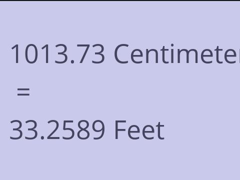 1013.73 CM TO FEET