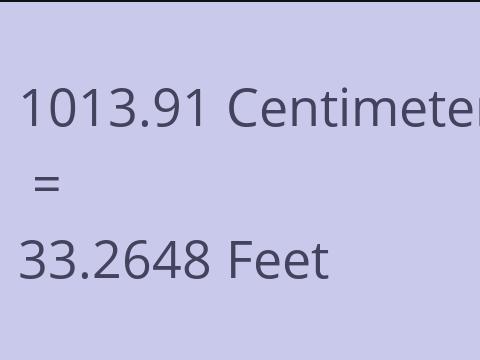 1013.91 CM TO FEET