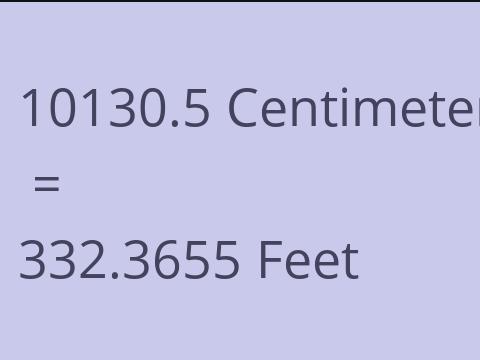 10130.5 CM TO FEET