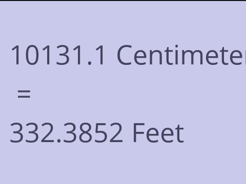 10131.1 CM TO FEET