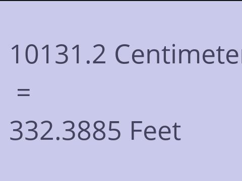 10131.2 CM TO FEET