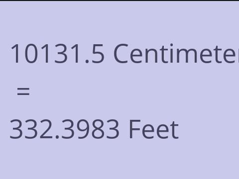 10131.5 CM TO FEET