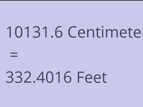 10131.6 CM TO FEET