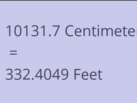10131.7 CM TO FEET