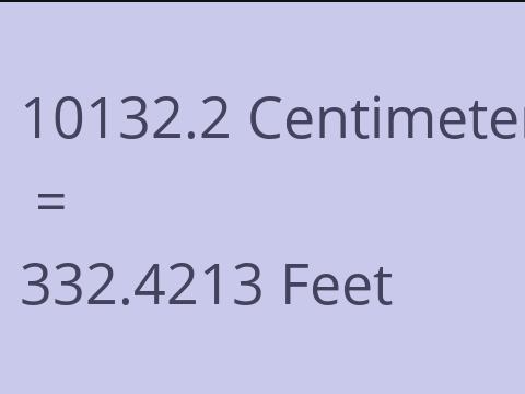 10132.2 CM TO FEET