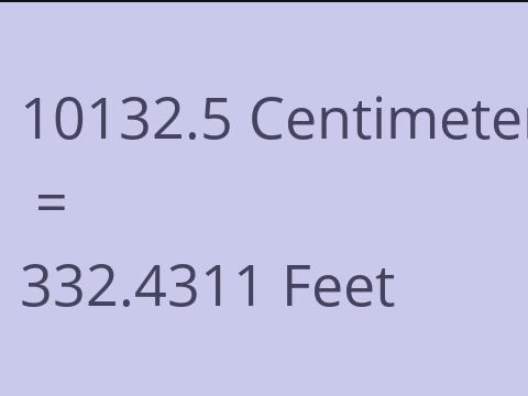10132.5 CM TO FEET