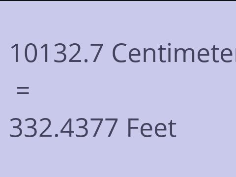 10132.7 CM TO FEET