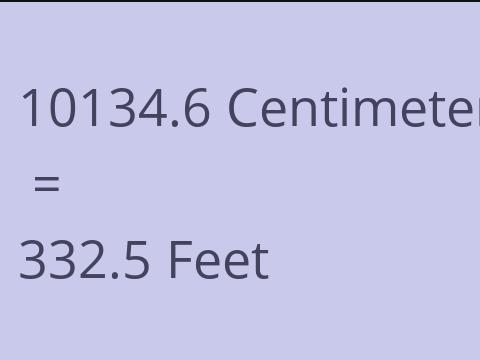 10134.6 CM TO FEET