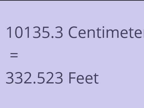 10135.3 CM TO FEET