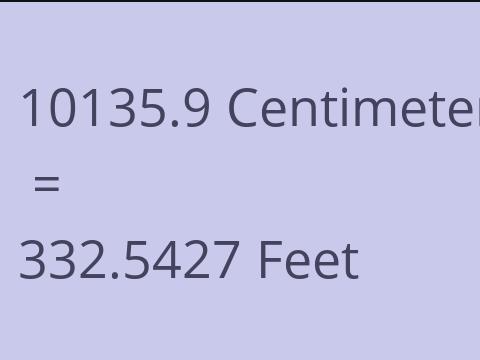 10135.9 CM TO FEET