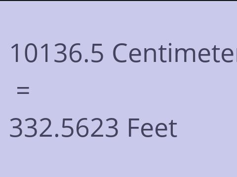 10136.5 CM TO FEET