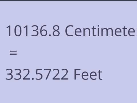 10136.8 CM TO FEET