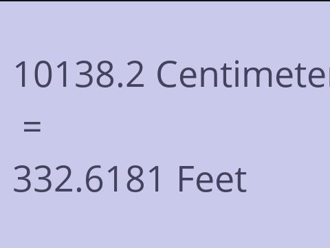 10138.2 CM TO FEET