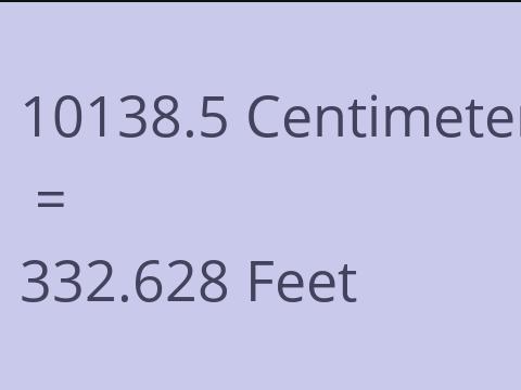 10138.5 CM TO FEET