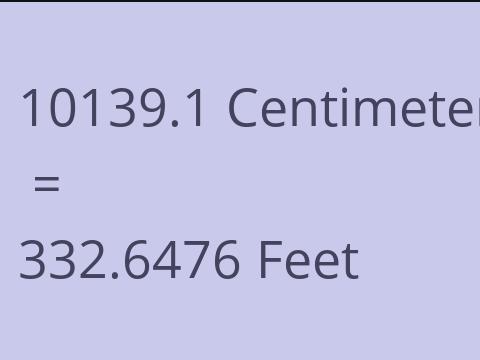 10139.1 CM TO FEET