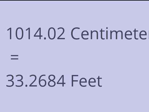 1014.02 CM TO FEET