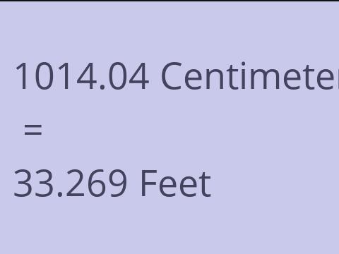 1014.04 CM TO FEET