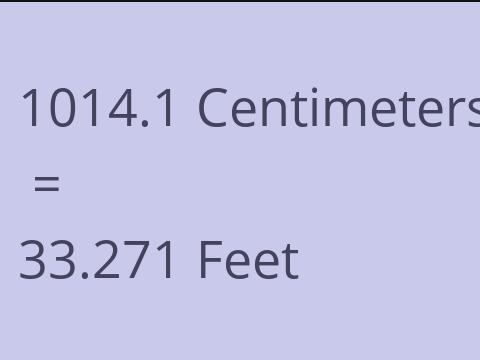 1014.1 CM TO FEET