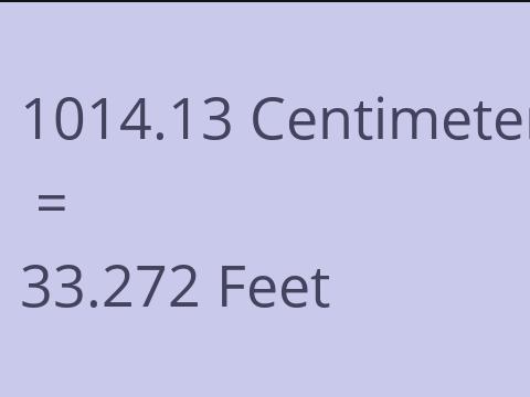 1014.13 CM TO FEET