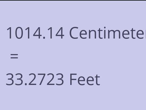 1014.14 CM TO FEET