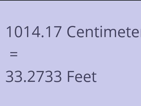 1014.17 CM TO FEET