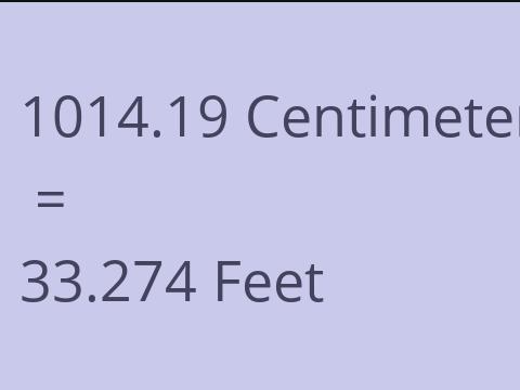 1014.19 CM TO FEET