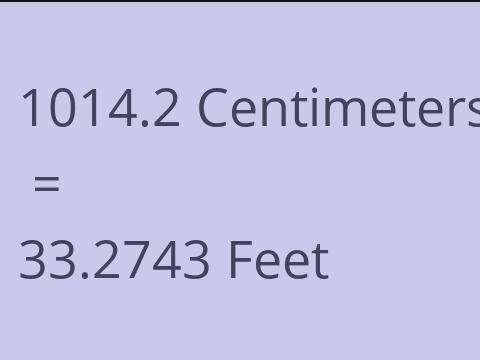 1014.2 CM TO FEET