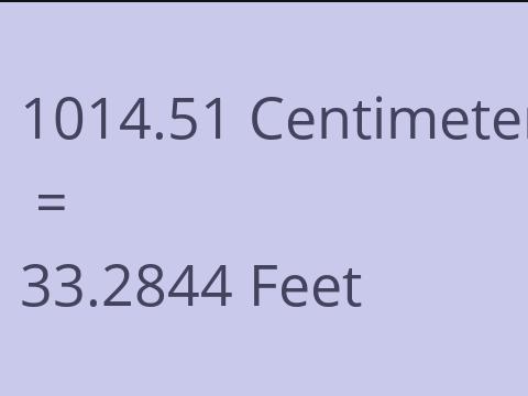 1014.51 CM TO FEET