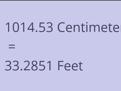 1014.53 CM TO FEET