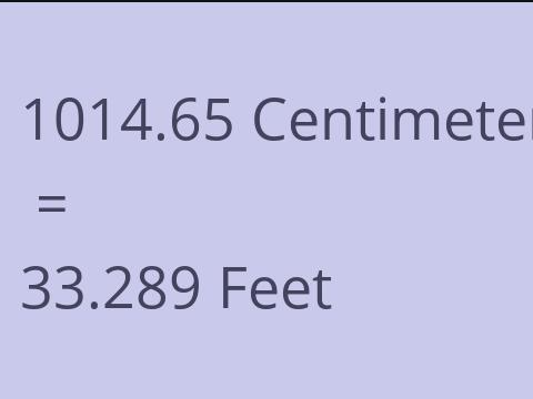 1014.65 CM TO FEET